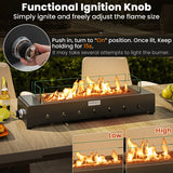 Portable Mini Fireplace with Wind Guard and Stainless Steel Burner