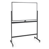 32 x 47 Inch Portable Rolling White Board-Black
