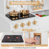 Pretend Play Kitchen for Kids with Coffee Maker-White