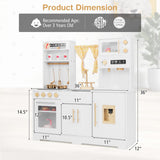 Pretend Play Kitchen for Kids with Coffee Maker-White