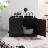 Large Wooden Cat Litter Box Enclosure with the Storage Rack-Coffee