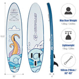 Inflatable Stand Up Paddle Board Surfboard with Aluminum Paddle Pump-10.5 ft