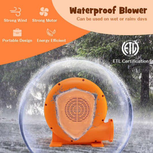 380W Air Blower (0.5HP) for Inflatables with 25 feet Wire and GFCI Plug