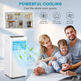 10000 BTU Portable Air Conditioner with Sleep Mode-White