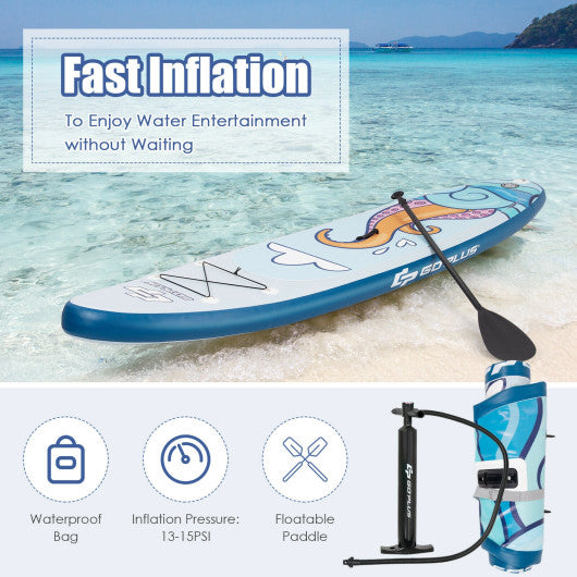 Inflatable Stand Up Paddle Board Surfboard with Aluminum Paddle Pump-10.5 ft