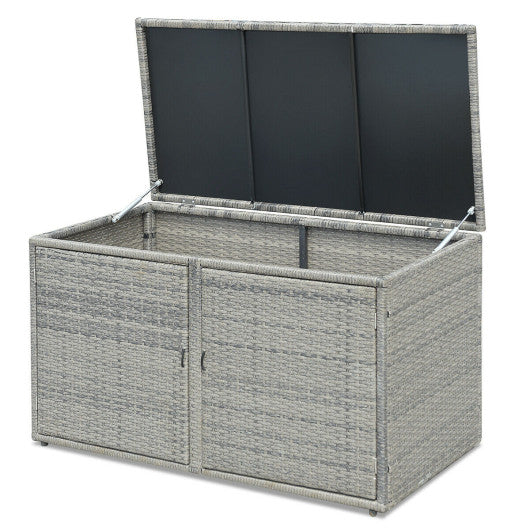 88 Gallon Garden Patio Rattan Storage Container Box