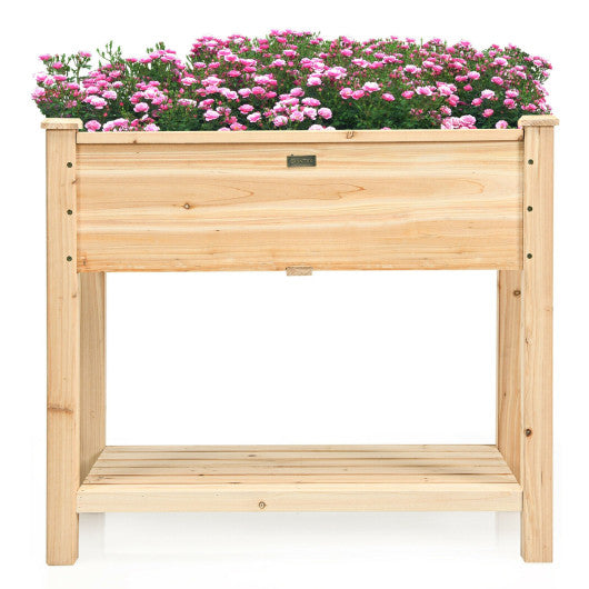 Raised Garden Elevated Wood Planter Box Stand