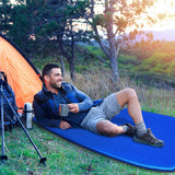 Inflatable Sleeping Pad with Carrying Bag-Blue