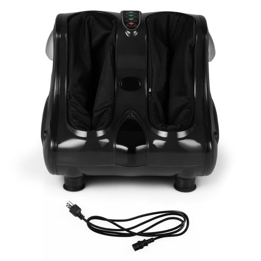 Foot and Calf Massager with Heat Vibration Deep Kneading and Shiatsu-Black