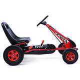 4 Wheels Kids Ride On Pedal Powered Bike Go Kart Racer Car Outdoor Play Toy-Red