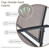 Set of 2 Outdoor Metal Glider Armchairs with Weather-resistant Fabric