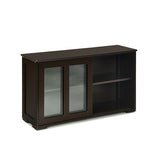 Sideboard Buffet Cupboard Storage Cabinet with Sliding Door-Brown