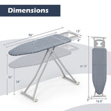 Ironing Board with Iron Rest and Removable Silver-Gray