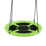 40 Inch Flying Saucer Tree Swing Indoor Outdoor Play Set-Green