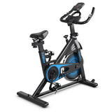 Indoor Silent Belt Drive Adjustable Resistance Cycling Stationary Bike-Blue