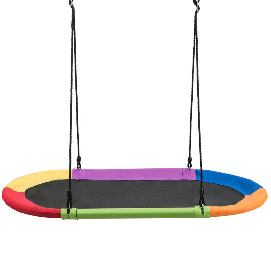 60 Inch Saucer Surf Outdoor Adjustable Swing Set-Colorful