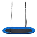 60 Inch Saucer Surf Outdoor Adjustable Swing Set-Blue+Black