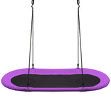 60 Inch Saucer Surf Outdoor Adjustable Swing Set-Purple