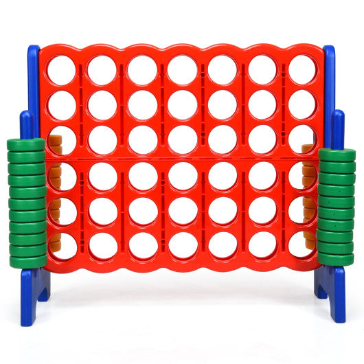 Jumbo 4-to-Score Giant Game Set with 42 Jumbo Rings and Quick-Release Slider-Blue