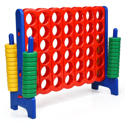 Jumbo 4-to-Score Giant Game Set with 42 Jumbo Rings and Quick-Release Slider-Blue