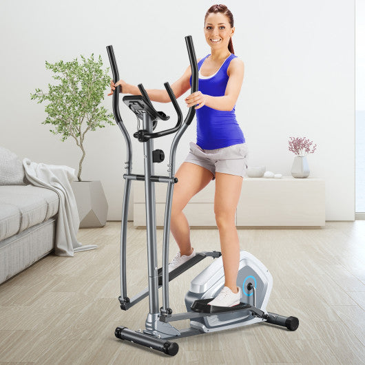 Elliptical Magnetic Cross Trainer with LCD Monitor and Pulse Sensor