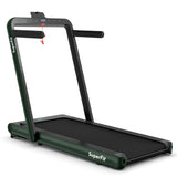 4.75HP 2 In 1 Folding Treadmill with Remote APP Control-Green