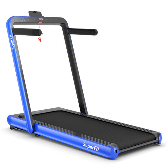 4.75HP 2 In 1 Folding Treadmill with Remote APP Control-Navy