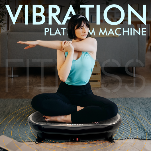 Mini Vibration Body Fitness Platform with Loop Bands-Silver