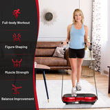 3D Vibration Plate Fitness Machine with Remote Control-Red