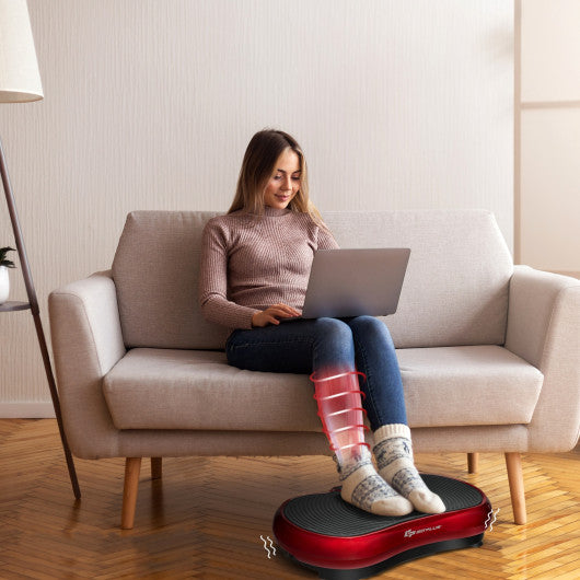 3D Vibration Plate Fitness Machine with Remote Control-Red