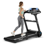 2.25HP Folding Treadmill with Bluetooth Speaker-Black