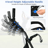 Golf Push Pull Cart with Foot Brake-Blue