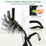 Golf Push Pull Cart with Foot Brake-Green