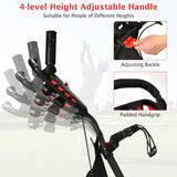 Golf Push Pull Cart with Foot Brake-Red