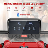 2.25 HP Electric Motorized Folding Running Treadmill Machine with LED Display-Red