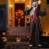 8.2 FT Standing Animatronic Werewolf with Howling Sounds  Red Flashing Eyes and Poseable Arms