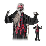 8.2 FT Standing Animatronic Werewolf with Howling Sounds  Red Flashing Eyes and Poseable Arms