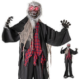 8.2 FT Standing Animatronic Werewolf with Howling Sounds  Red Flashing Eyes and Poseable Arms