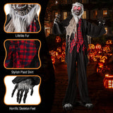 8.2 FT Standing Animatronic Werewolf with Howling Sounds  Red Flashing Eyes and Poseable Arms