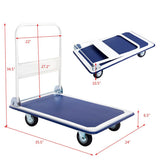 660 Pounds Folding Platform Cart Dolly Hand Truck