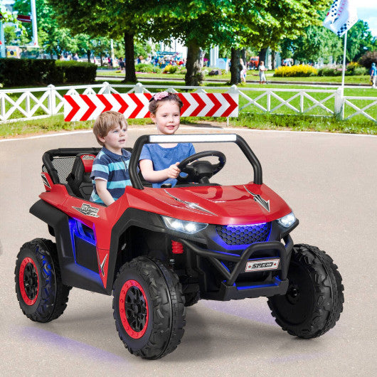 12V 2-Seater Kids Ride on UTV with Slow Start Function Music-Red