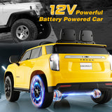 12V Kids Ride on Car with 2.4G Remote Control-Yellow