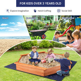 Hexagon Wooden Cedar Sand Box with Seat Boards