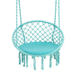 Cushioned Hammock Swing Chair with Hanging Kit-Turquoise