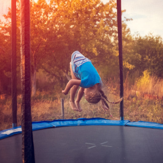 8/10/12/14/15/16 Feet Outdoor Trampoline Bounce Combo with Safety Closure Net Ladder-16 ft