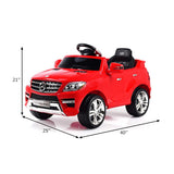 6V Mercedes Benz Kids Ride on Car with MP3+RC-Red