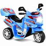 20-day Presell 3 Wheel Kids Ride On Motorcycle 6V Battery Powered Electric Toy Power Bicyle New-Blue