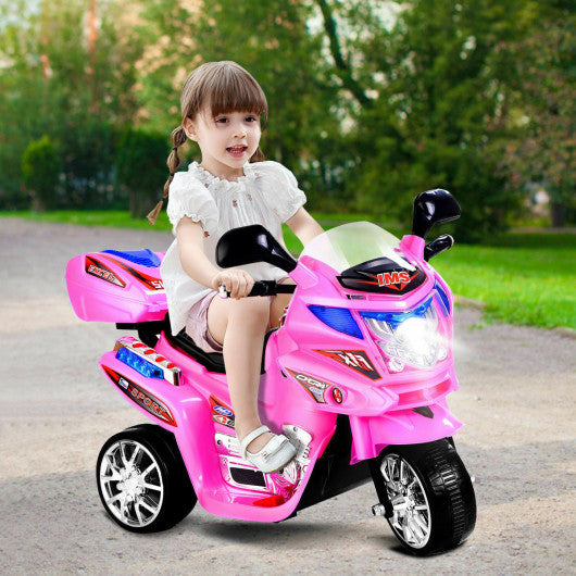 3 Wheel Kids 6V Battery Powered Electric Toy Motorcycle-pink