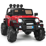 12V Kids Ride On Truck with Remote Control and Double Magnetic Door-Red