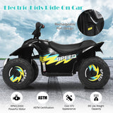 6V Kids Electric ATV 4 Wheels Ride-On Toy -Black